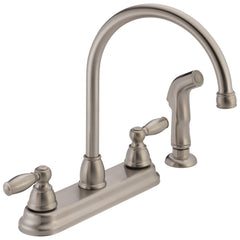Peerless Faucet P299575LF-SS Claymore Two Handle Kitchen Faucet with Side Spray Stainless Steel