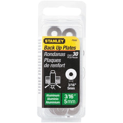 STANLEY Stanley PBA6 Aluminum Rivet Back Up Plates 3/16 in (30 Pack)
