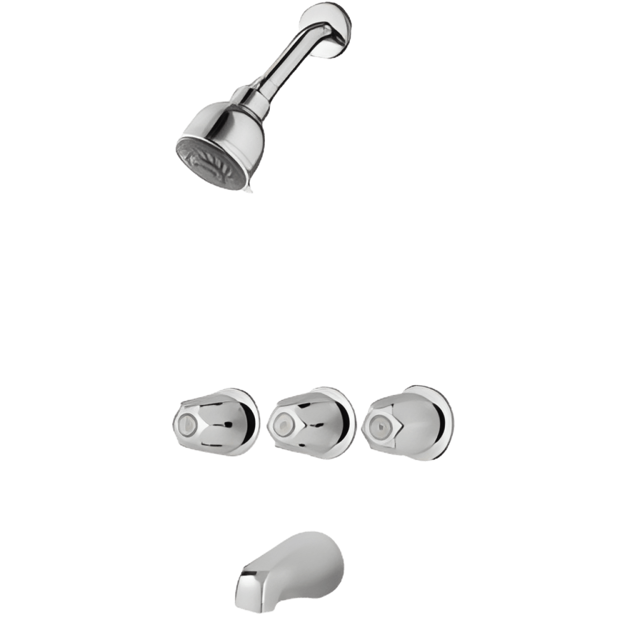 PFISTER Pfister LG01-3120 Pfirst Series Three Handle Multi Function Bathtub & Shower Faucet in Polished Chrome