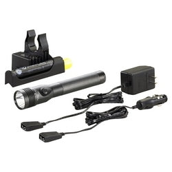 STREAMLIGHT Streamlight 75458 Stinger DS LED HL 800-Lumen Rechargeable Dual Switch Flashlight with 120-Volt AC/12-Volt DC Smart Charge Piggyback Charger (NiMH)