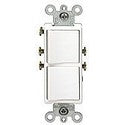 LEVITON Leviton 5634-W Decora Combination Switch 15 Amp 120/277 Volt AC
