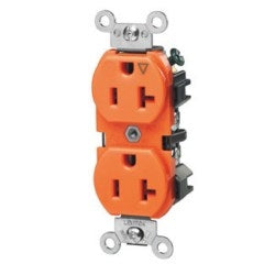 LEVITON Leviton 5362-IG Heavy Duty Isolated Ground Straight Blade Duplex Receptacle 125VAC 20A NEMA 5-20R