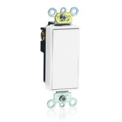 LEVITON Leviton 5621-2W 20-Amp 120/277-Volt Decora Plus Rocker Single-Pole AC Quiet Switch White