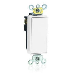 Leviton 5621-2W 20-Amp 120/277-Volt Decora Plus Rocker Single-Pole AC Quiet Switch White