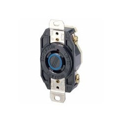 LEVITON Leviton 2420 Locking Receptacle 20 Amp 250 Volt 3-phase Flush Mounting