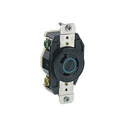 LEVITON Leviton 2330 20 Amp 277 Volt Flush Mounting Locking Receptacle Industrial Grade Grounding V-0-MAX Black