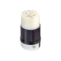 LEVITON Leviton 2713 Locking Connector, 30 Amp, 125/250 Volt, NEMA L14-30R, 3P, 4W, Industrial Grade