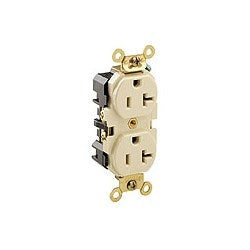 LEVITON Leviton 5362-I 20 Amp 125 Volt Straight Blade Industrial Grade Self Grounding Duplex Receptacle