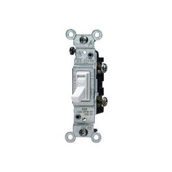 LEVITON Leviton 1451-2W Toggle Switch 15 Amp 120 Volt Grounding