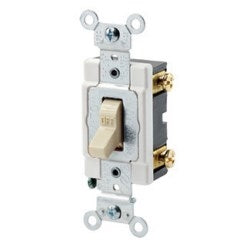 LEVITON Leviton 1221-SI Grounding AC Quiet Toggle Switch 20 Amp 120/277 Volt