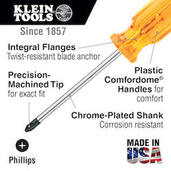 Klein P28 Profilated #2 Phillips Screwdriver 8-Inch