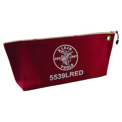 KLEIN TOOLS Klein 5539LRED Canvas Bag with Zipper, Large Red