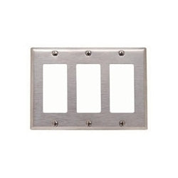 LEVITON Leviton 84411-40 3-Gang Decora/GFCI Device Mount Standard Size 302 Stainless Steel