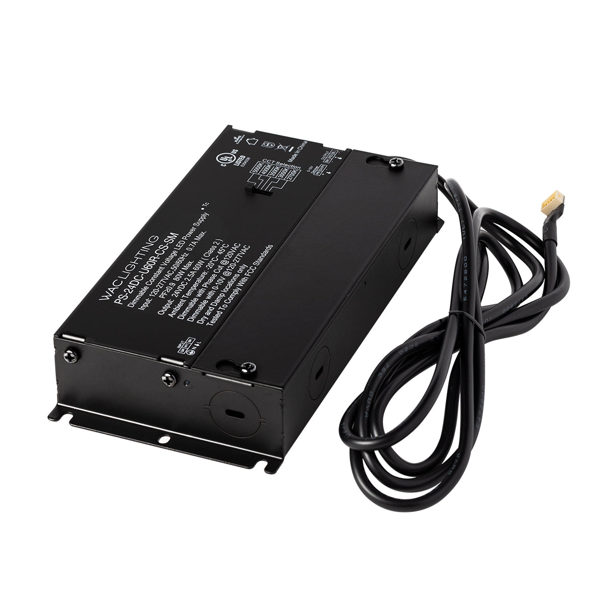 WAC LIGHTING Wac Lighting PS-24DC-U60R-CS-SM InvisiLED / Pixels CCT Remote Power Supply 60W 120-277VAC/24VDC