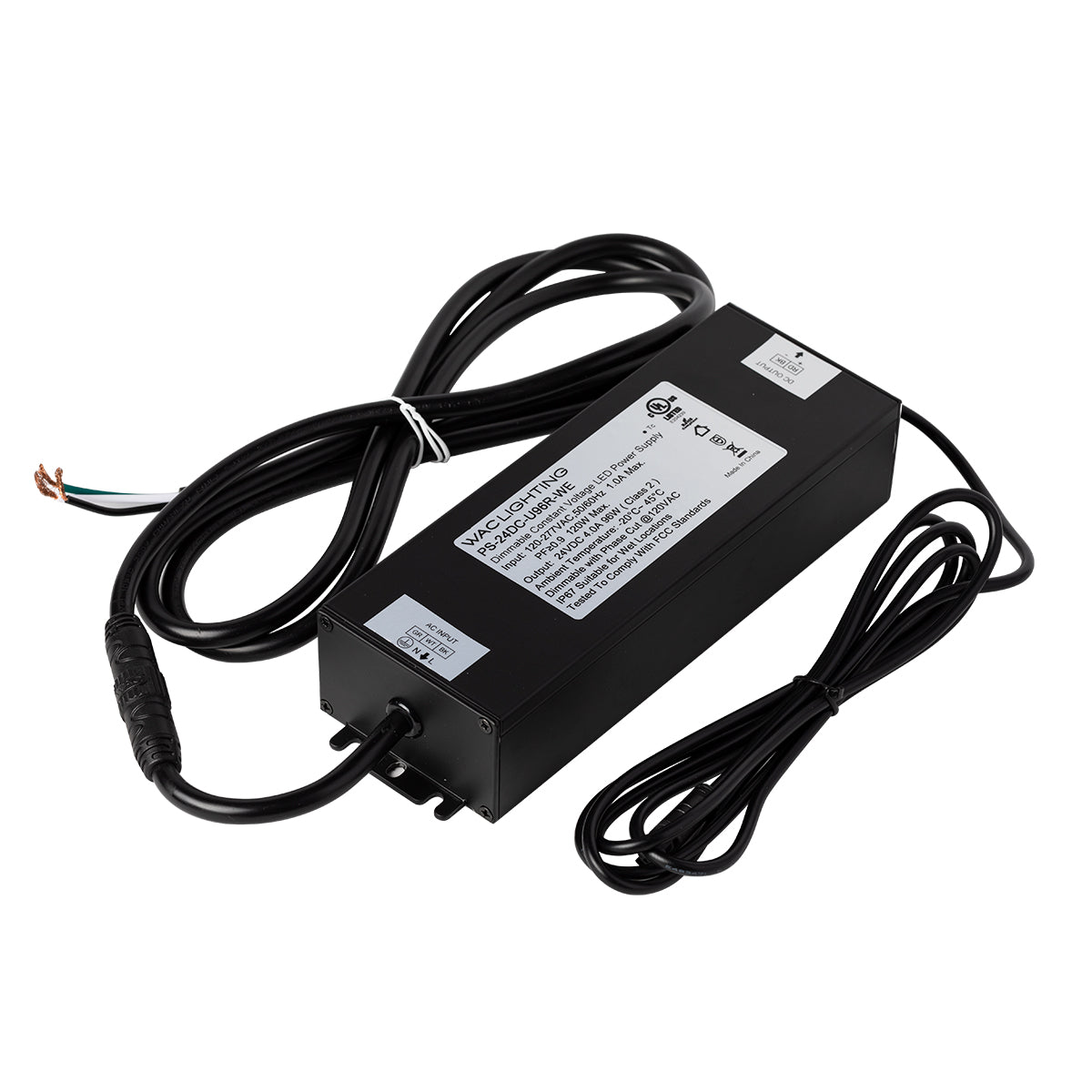 WAC LIGHTING Wac Lighting PS-24DC-U96R-WE InvisiLED Outdoor Power Supply IP67 96W 120-277VAC/24VDC