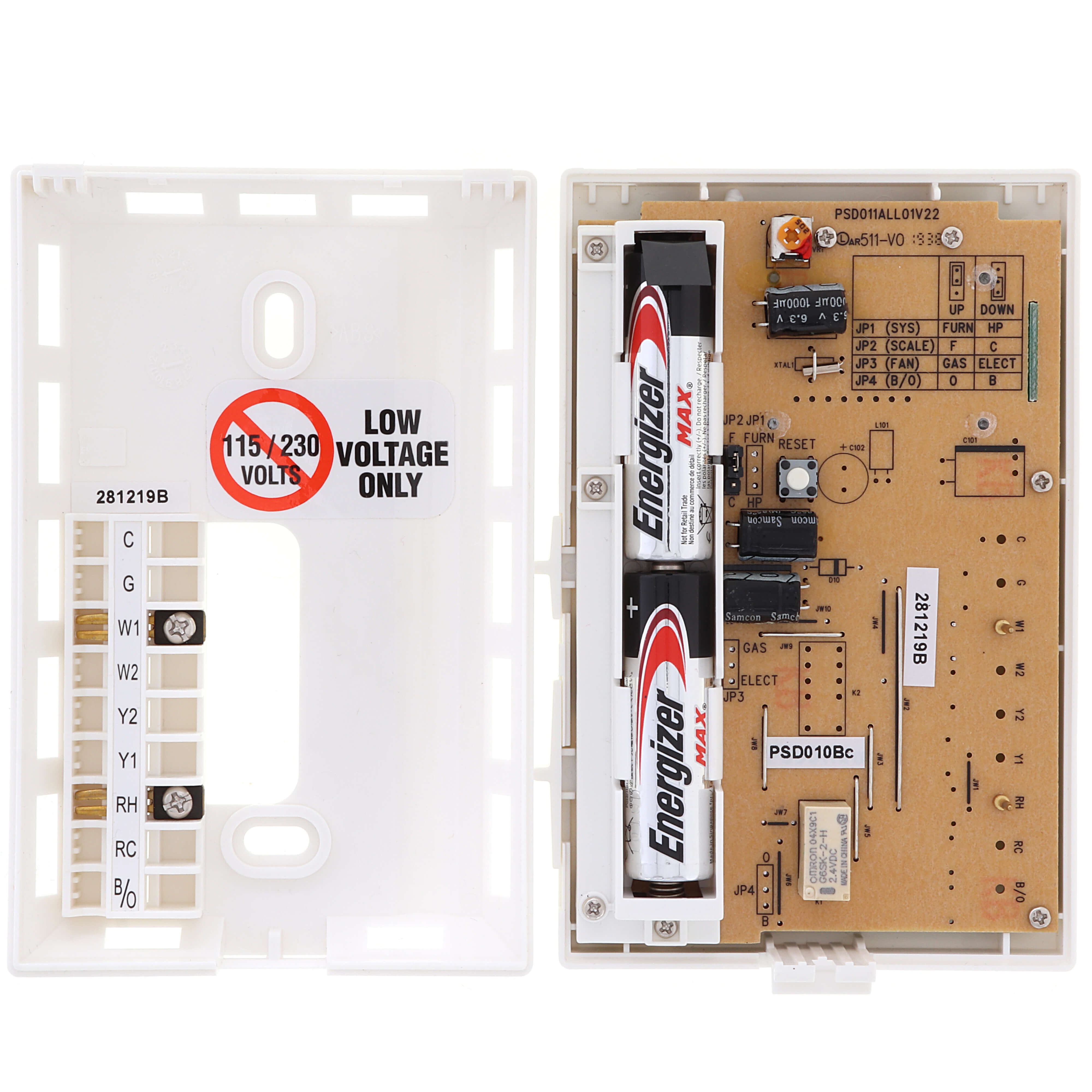 LUX Lux Products PSD010B-010 HeatOnlyBatPoweredNoFan