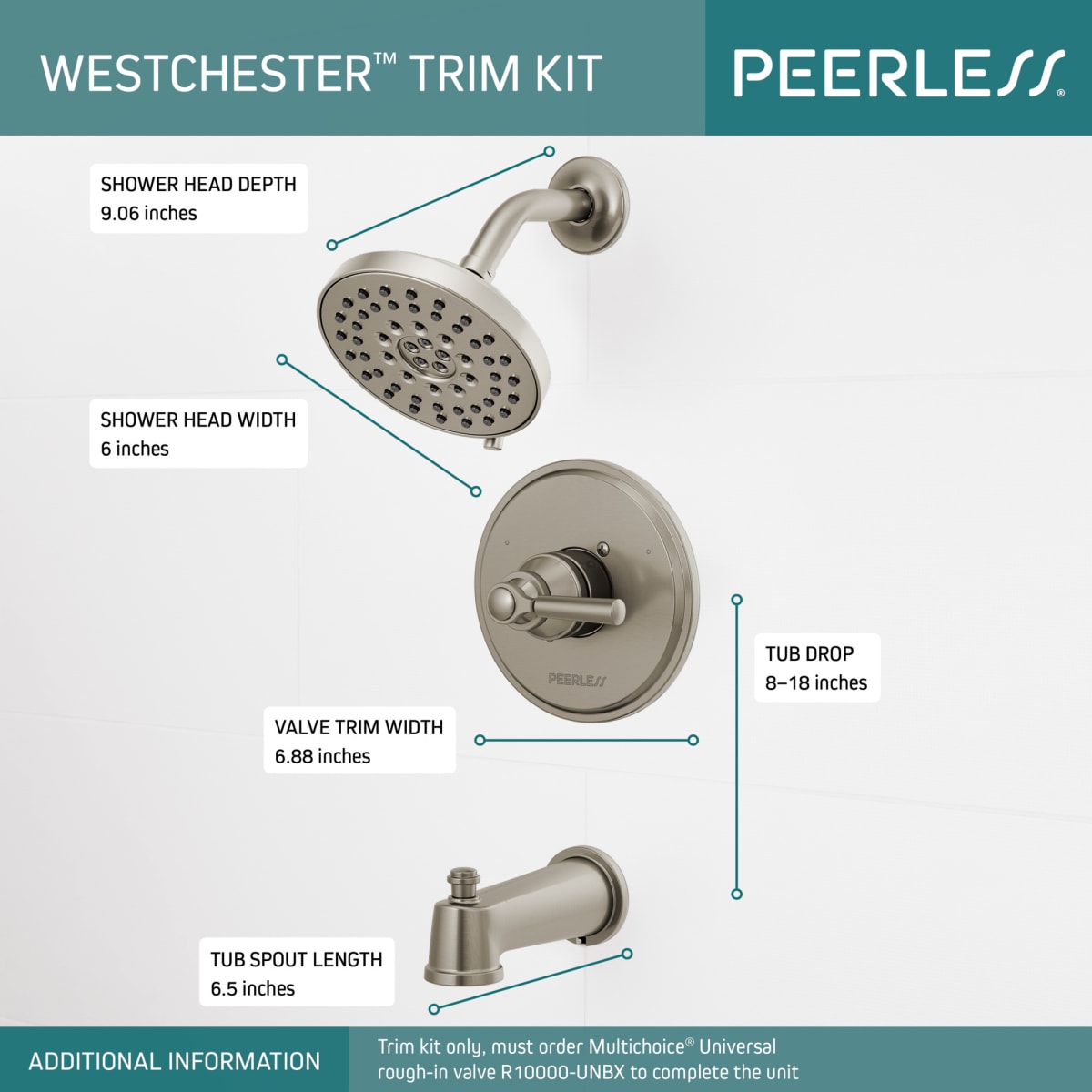 PEERLESS FAUCET PTT14423-BN BATH & KITCHEN FAUCETS