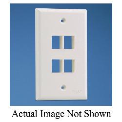 PANDUIT Panduit NK4FNWH NetKey 4-Port Faceplate, White