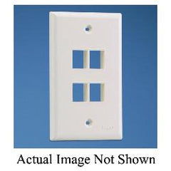 Panduit NK4FNEI NetKey 4-Port Faceplate, Ivory