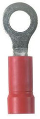 Panduit PV18-6R-MY Ring Terminal, 22 - 18 AWG, #6 Stud Size, Funnel Entry, Vinyl Insulated