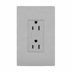 LEGRAND Legrand-Pass & Seymour 885TRGRY Decorator Tamper-Resistant Receptacle 15 Amp 125 Volt Gray