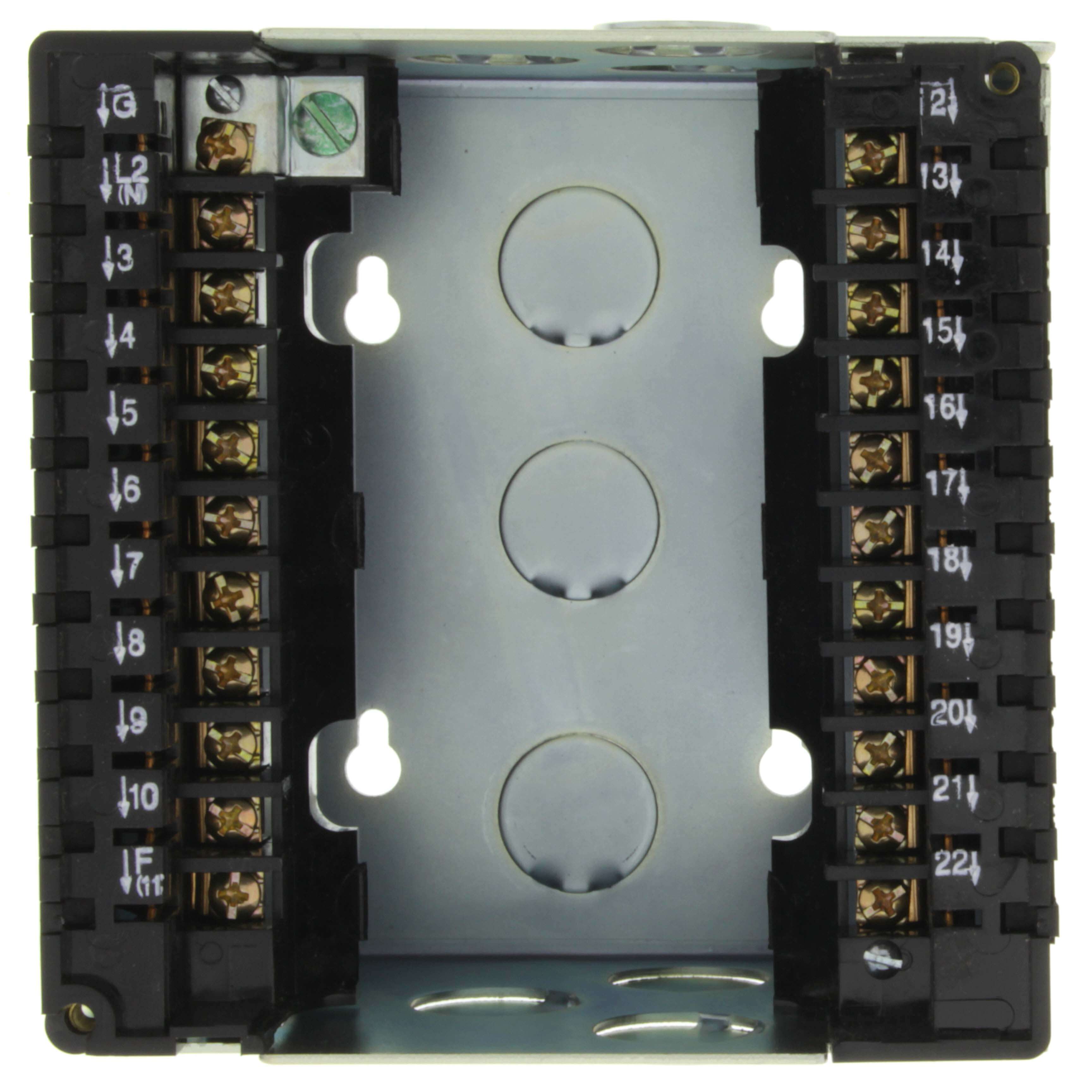 HONEYWELL HONEYWELL THERMAL SOLUTIONS FS Q7800B1011 Subbase For 7800 Series Relay Modules Burner Or Wall Mounting 3-1/4 Deep W/3 Conduit Knockouts