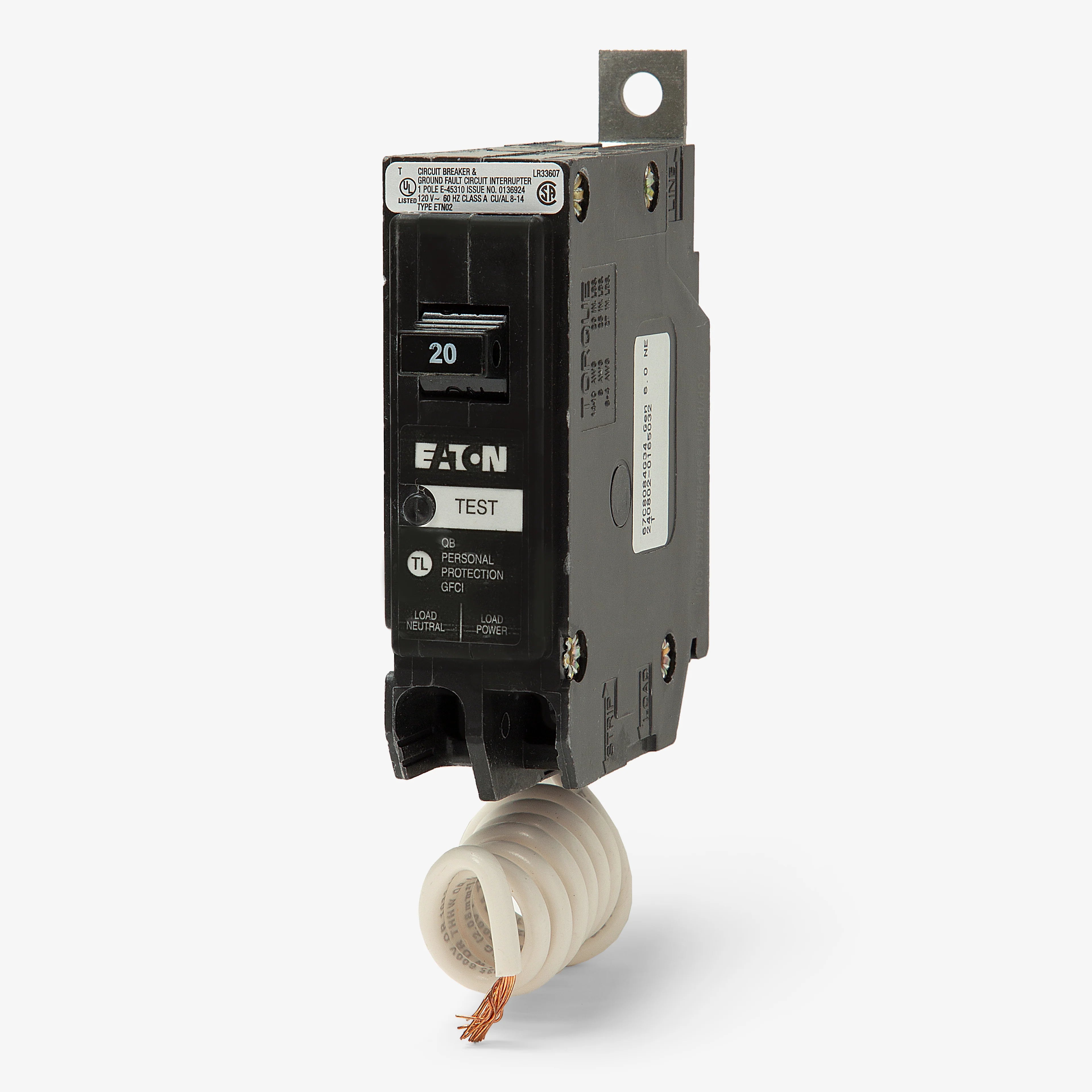 EATON EATON QB1020GF BREAKER CKT FLT GND 120/240VAC 20A 10KA