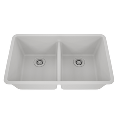 DAKOTA Dakota Plumbing GSE-QC5050LD-W Undermount Kitchen Sink White