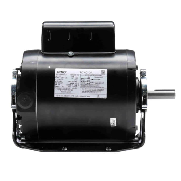 CENTURY MOTORS Regal Rexnord - Century Motors RB1054AV1 1/2hp 115/230V Motor