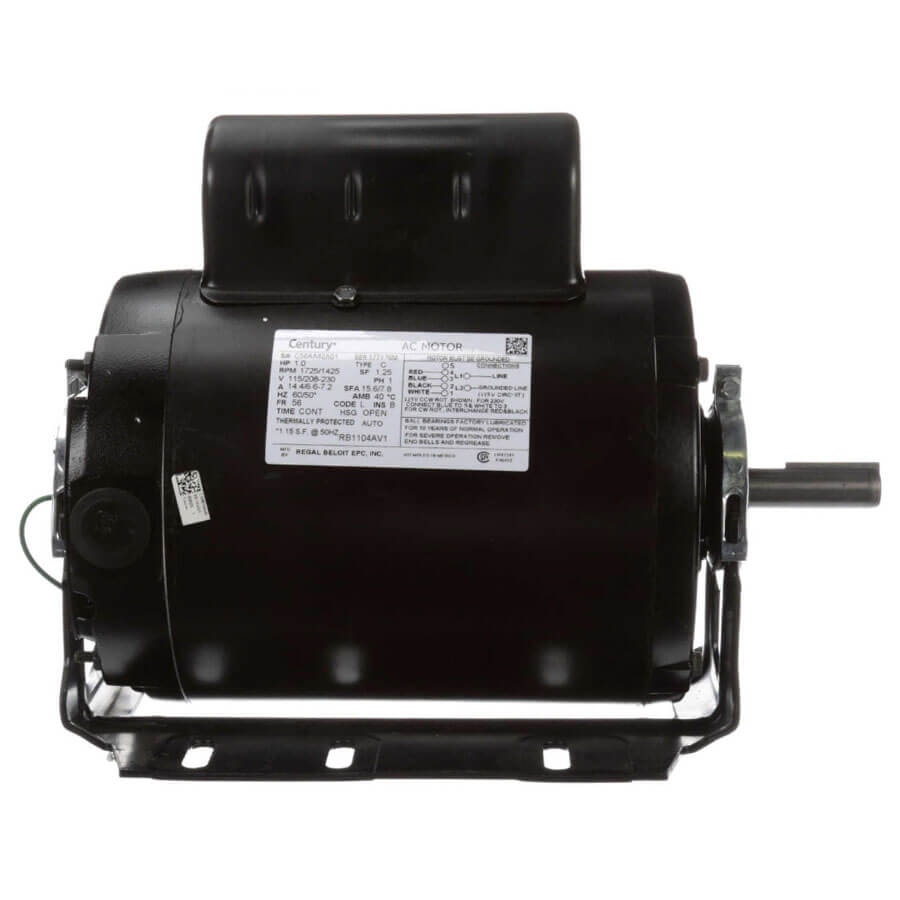 CENTURY MOTORS Regal Rexnord - Century Motors RB1104AV1 1HP 115/208-230V 1725RPM Motor