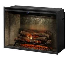 DIMPLEX Dimplex 500002401 Revillusion 36-inch Built-In Firebox with Glass Pane and Plug Kit, Weathered Concrete