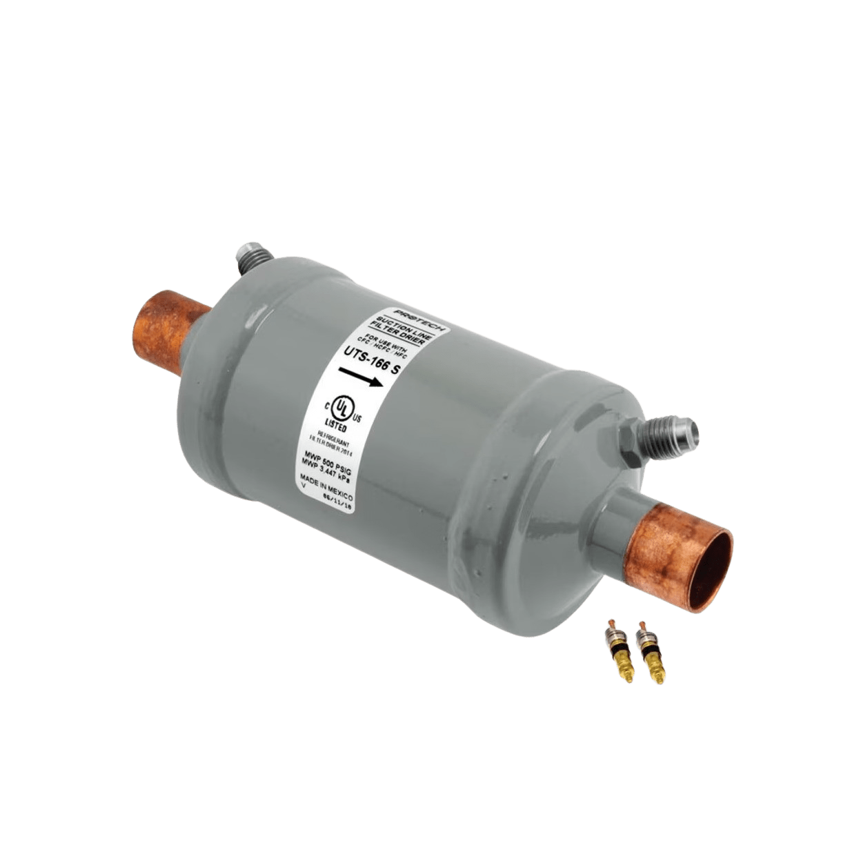 RHEEM Rheem 83-25153-08 Uni-Directional Flow Standard Shell Suction Line Filter Drier, 7/8 inch x 7-1/8 inch L, Sweat ODF Epoxy Powder Paint