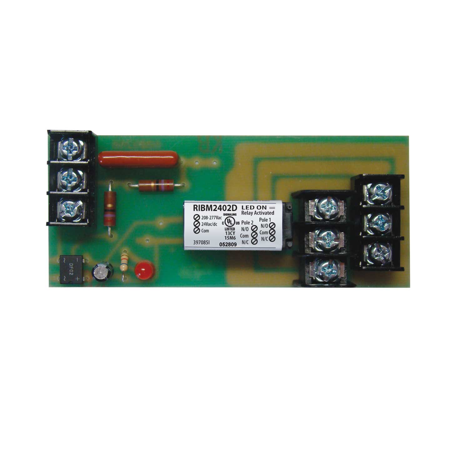 FUNCTIONAL DEVICES Functional Devices ribm2402d Panel Relay 10A Dpdt