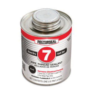 RECTORSEAL Rectorseal 17432 No. 7 Pipe Thread Sealant 1 Pint Brush Top Can Black