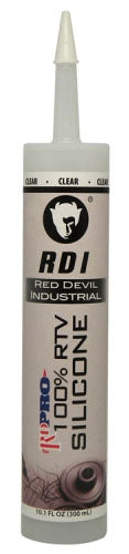 RED DEVIL Red Devil 08260I RD PRO Industrial Grade RTV 100% Silicone Weather-Resistant Sealant 10.1 oz Tube Clear 1-Pack