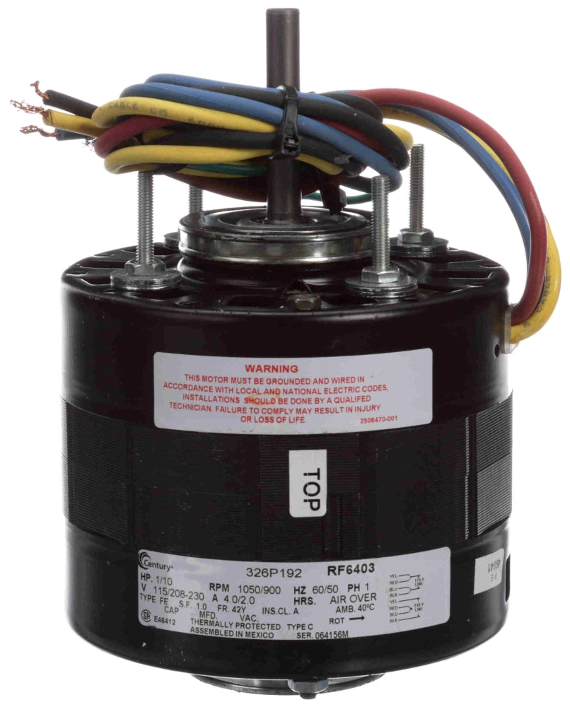 CENTURY MOTORS RF6403 REFRIGERATION MOTORS
