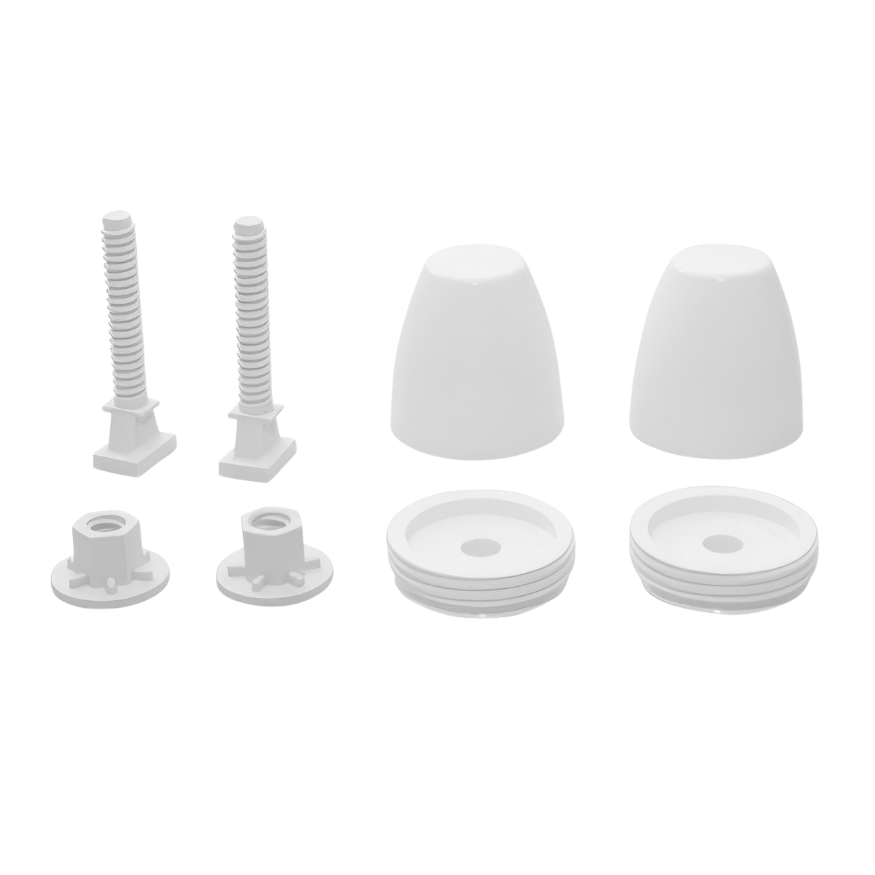 SIOUX CHIEF Sioux Chief 440-2W Smart Cap Closet Bolt Cover Cap with 425-PB Bolts
