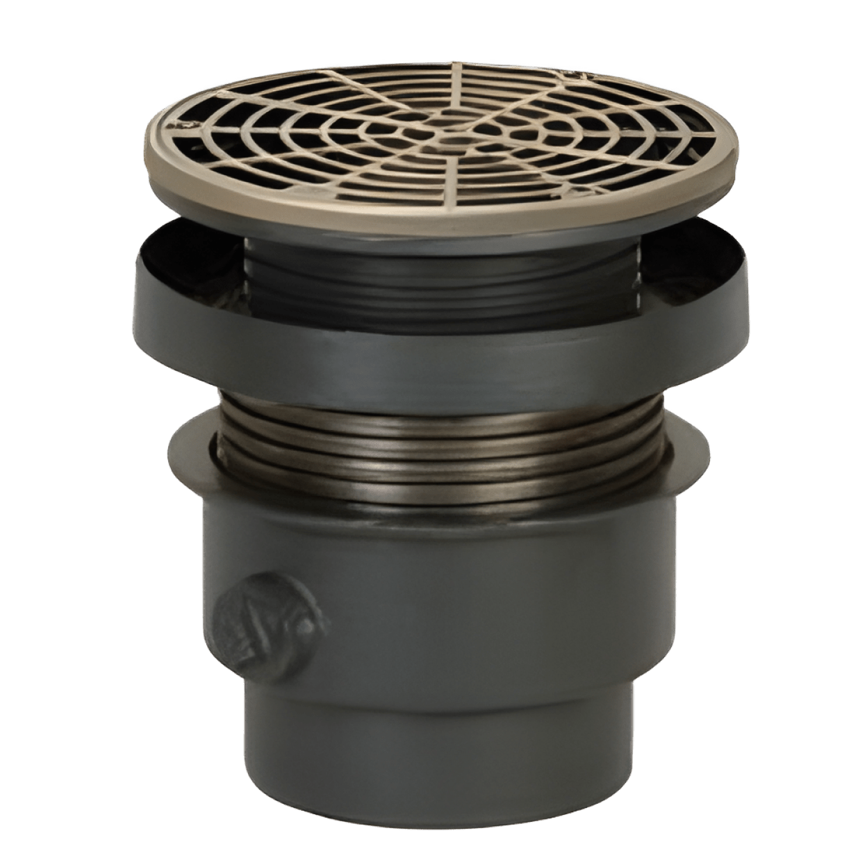 SIOUX CHIEF Sioux Chief 832-4DHNR FinishLine 4 In. No Hub Ductile Iron Nickel Bronze Floor Drain