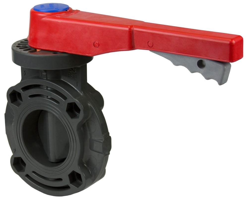 SPEARS Spears 722311-040 PVC Schedule 80 Butterfly Valve, Lever Handle, EPDM, 4-Inch