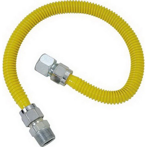 BRASSCRAFT BrassCraft CSSD54-18 ProCoat Gas Connector 1/2 inch FIP x 1/2 inch MIP x 18 inch