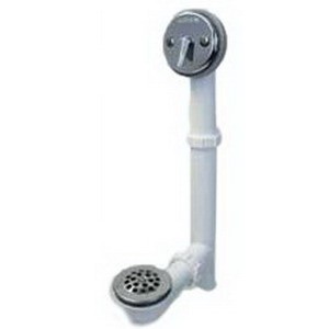WATCO Watco 500-TQ-PVC-CP Bath Waste with Trip Lever - PVC - Chrome Plated