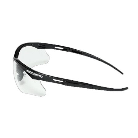 JACKSON SAFETY Jackson Safety 50000 SG Series Safety Glasses Universal Size Clear Lens Black Frame Hardcoat Anti-Scratch