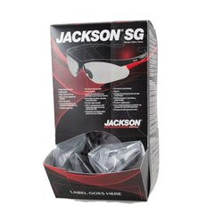 Jackson Safety 50040 SG Series Safety Glasses Universal Size Clear Lens Black Frame Readers 1.5 Hardcoat Anti-Scratch