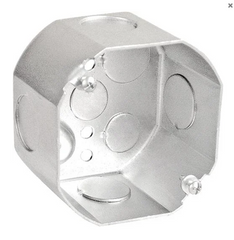 Southwire 54171-3/4 3.55-Inch Octagon Box 2-1/8-Inch Deep 3/4-Inch Knockouts
