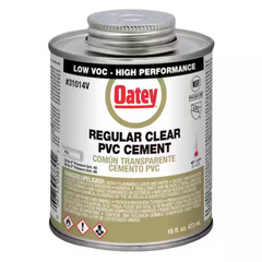 Bramec 03222 Oatey Regular Clear PVC Cement 16 oz. Brush Top Cap