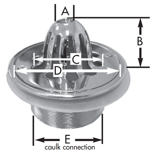 JONES STEPHENS Jones Stephens D45000 Cast Brass Beehive Urinal Strainer