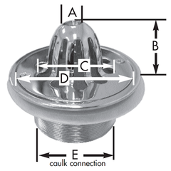 Jones Stephens D45000 Cast Brass Beehive Urinal Strainer
