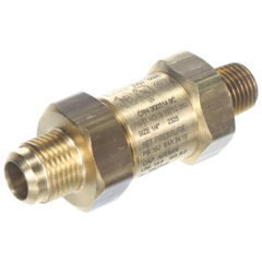MUELLER INDUSTRIES B33752 Pressure Relief Valve, 1/4 in NPTFE x 3/8 in Flare 350 PSI