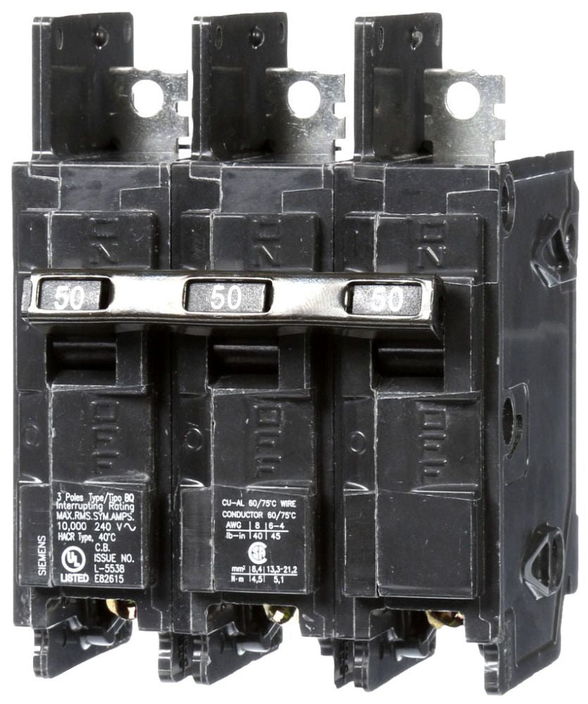 SIEMENS Siemens BQ3B050 Circuit Breaker 240 Volt 50 Amp 10 K