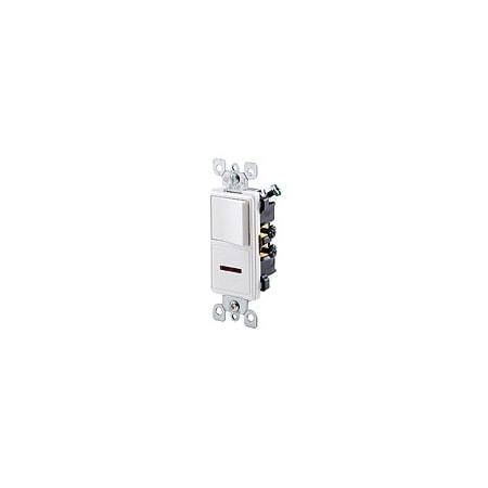 LEVITON Leviton 5626-W Decora 15 Amp 120 Volt Neon Pilot AC Combination Switch